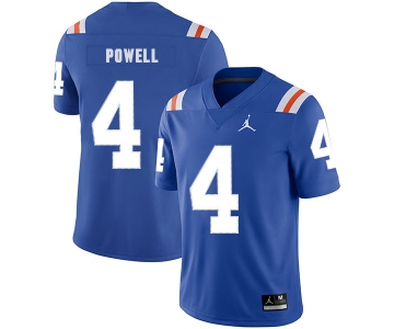 Florida Gators 4 Brandon Powell Blue Throwback College Football Jersey