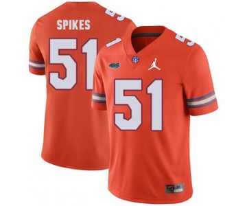 Florida Gators 51 Brandon Spikes Orange College Football Jersey