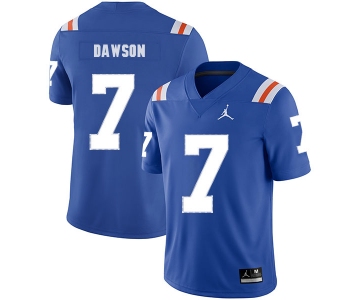 Florida Gators 7 Duke Dawson Blue Throwback College Football Jersey