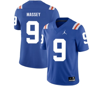 Florida Gators 9 Dre Massey Blue Throwback College Football Jersey