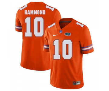 Florida Gators Orange #10 Josh Hammond Football Player Performance Jersey
