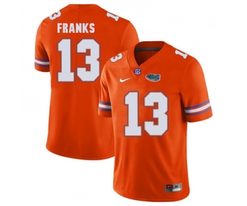 Florida Gators Orange #13 Feleipe Franks Football Player Performance Jersey