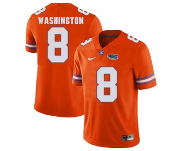 Florida Gators Orange #8 Nick Washington Football Player Performance Jersey