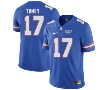 Florida Gators Royal Blue #17 Kadarius Toney Football Player Performance Jersey