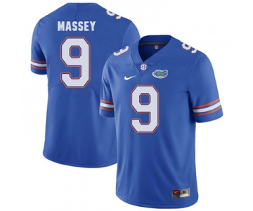 Florida Gators Royal Blue #9 Dre Massey Football Player Performance Jersey