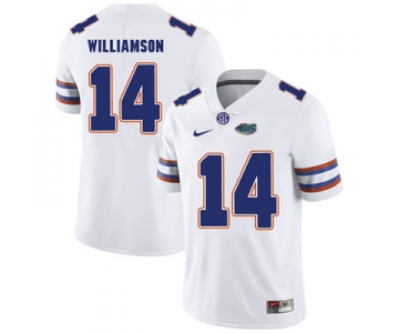 Florida Gators White #14 Chris Williamson Football Player Performance Jersey