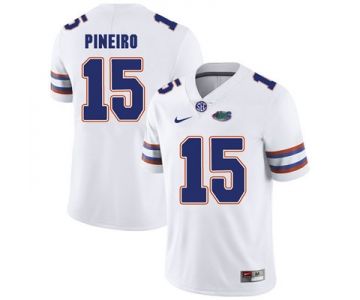 Florida Gators White #15 Eddy Pineiro Football Player Performance Jersey