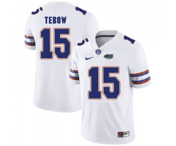 Florida Gators White #15 Tim Tebow Football Player Performance Jersey