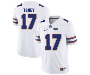 Florida Gators White #17 Kadarius Toney Football Player Performance Jersey
