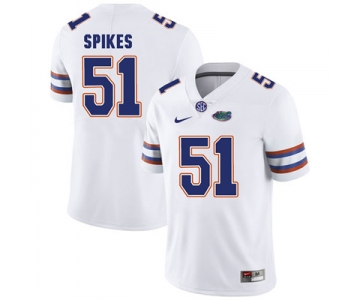 Florida Gators White #51 Brandon Spikes Football Player Performance Jersey