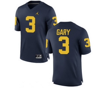 Men's Michigan Wolverines #3 Rashan Gary Navy Blue Stitched College Football Brand Jordan NCAA Jersey