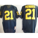 Michigan Wolverines #21 Howard Navy Blue Jersey