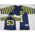 Michigan Wolverines #53 Under The Lights Navy Blue Jersey