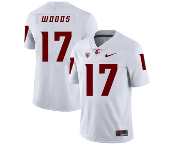 Washington State Cougars 17 Kassidy Woods White College Football Jersey