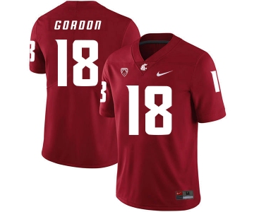 Washington State Cougars 18 Anthony Gordon Red College Football Jersey