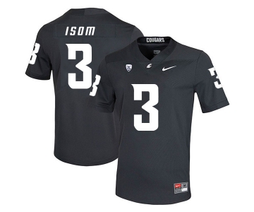 Washington State Cougars 3 Daniel Isom Black College Football Jersey