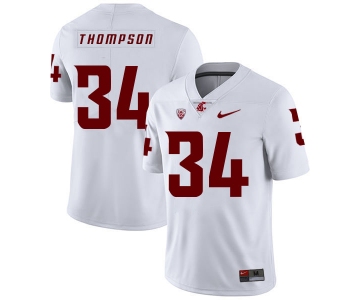 Washington State Cougars 34 Jalen Thompson White College Football Jersey