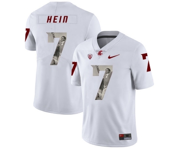 Washington State Cougars 7 Mel Hein White Fashion College Football Jersey