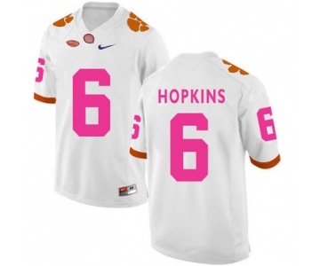 Clemson Tigers 6 Tavien Feaster White Breast Cancer Awareness College Football Jersey