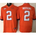 Men's Clemson Tigers #2 Sammy Watkins Orange 2016 Playoff Diamond Quest College Football Nike Limited Jersey