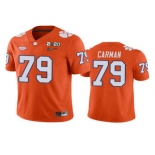 Men's Clemson Tigers #79 Jackson Carman Orange 2020 National Championship Game Jersey
