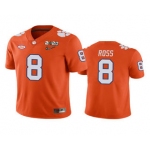 Men's Clemson Tigers #8 Justyn Ross Orange 2020 National Championship Game Jersey