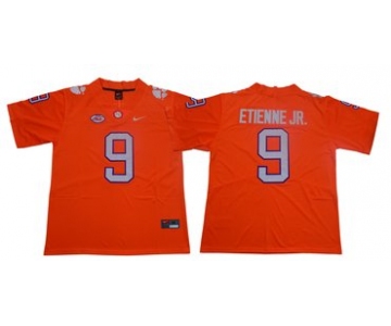Men's Nike Clemson Tigers #9 Travis Etienne Jr Orange Team Color 2019 New Limited Football Jersey