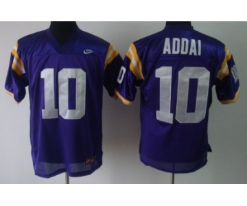 LSU Tigers #10 Joseph Addai Purple Jersey