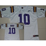 LSU Tigers #10 Joseph Addai White Jersey