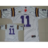 LSU Tigers #11 Spencer Ware White Jersey