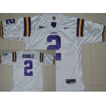 LSU Tigers #2 Rueben Randle White Jersey