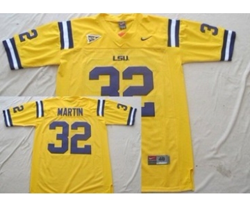 LSU Tigers #32 Martin Yellow Jersey