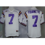 LSU Tigers #7 Leonard Fournette White Jersey