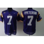 LSU Tigers #7 Patrick Peterson Purple Jersey