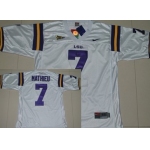 LSU Tigers #7 Tyrann Mathieu White Jersey