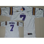LSU Tigers #7 Tyrann Mathieu White Jersey