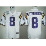 LSU Tigers #8 Zach Mettenberger White Jersey