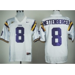 LSU Tigers #8 Zach Mettenberger White Jersey
