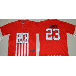 Men's Ohio State Buckeyes #23 Lebron James Red Elite Stitched College Football 2016 Nike NCAA Jersey