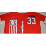 Men's Ohio State Buckeyes #33 Pete Johnson Red Elite Stitched College Football 2016 Nike NCAA Jersey