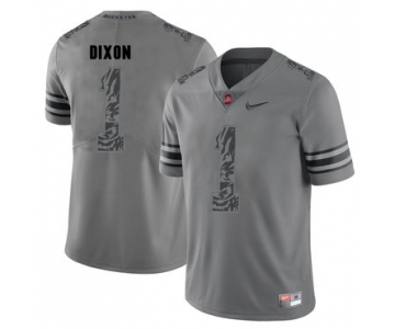 Ohio State Buckeyes 1 Johnnie Dixon Gray Shadow College Football Jersey