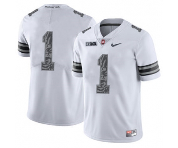 Ohio State Buckeyes 1 Johnnie Dixon White Shadow College Football Jersey