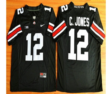 Ohio State Buckeyes #12 Cardale Jones Black 2015 College Football Nike Limited Jersey