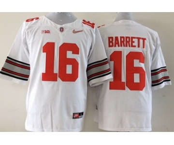 Ohio State Buckeyes #16 J.T. Barrett 2015 Playoff Rose Bowl Special Event Diamond Quest White Jersey