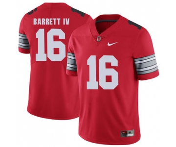 Ohio State Buckeyes 16 J.T. Barrett IV Red 2018 Spring Game College Football Limited Jersey