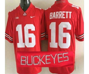Ohio State Buckeyes #16 J.T. Barrett Red 2015 College Football Nike Limited Jersey