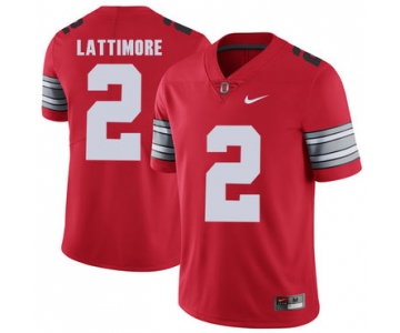 Ohio State Buckeyes 2 Marshon Lattimore Red 2018 Spring Game College Football Limited Jersey