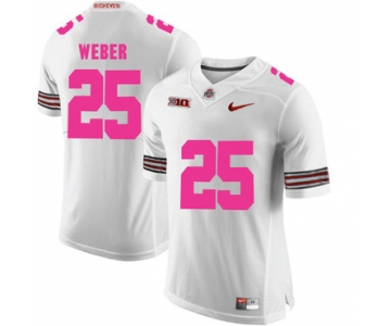 Ohio State Buckeyes 25 Mike Weber White 2018 Breast Cancer Awareness College Football Jersey