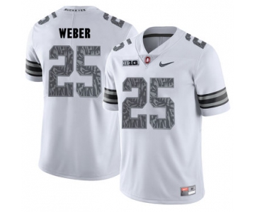 Ohio State Buckeyes 25 Mike Weber White Shadow College Football Jersey