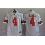 Ohio State Buckeyes #4 Santonio Holmes 2014 White Limited Jersey